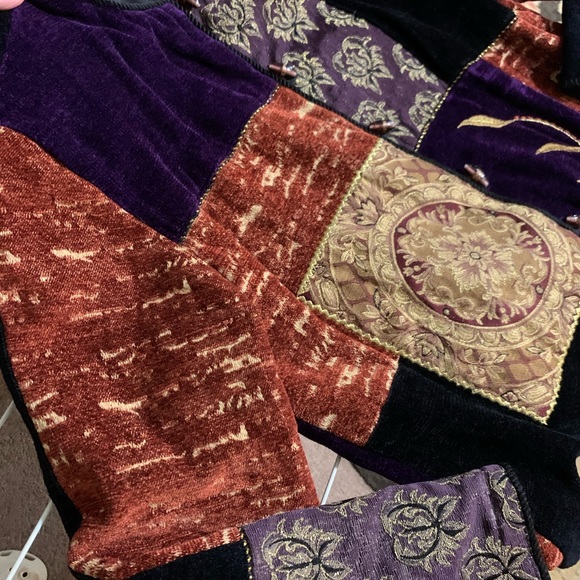 Julia Kim 90s Vintage Jewel Tones Brocade Jacket Shacket - Picture 9 of 15